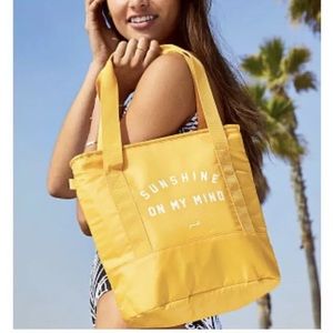Pink cooler tote
